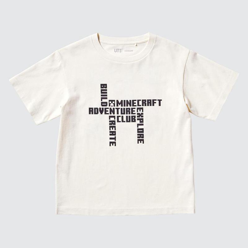 Uniqlo Minecraft UT Graphic Kids' T-Shirt Off White  US |  SNIR-72941