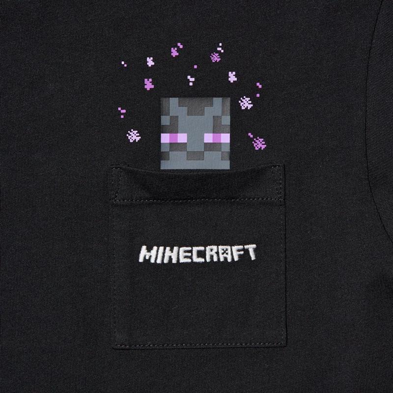 Uniqlo Minecraft UT Graphic Kids' T-Shirt Black  US |  BIKU-02918