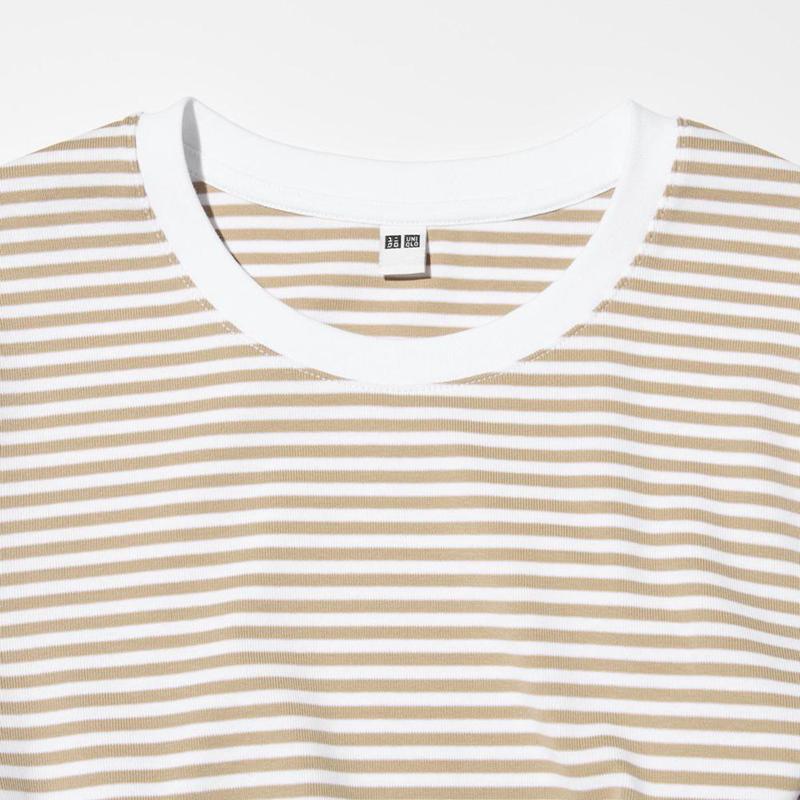 Uniqlo Mini (Stripe) Women T-Shirts Beige  US |  CWLJ-79801