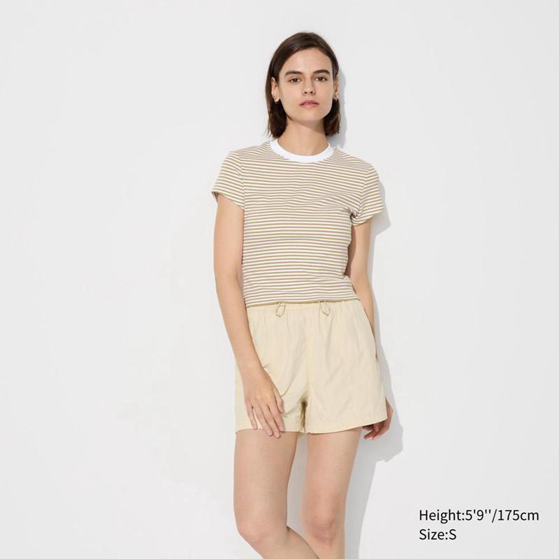 Uniqlo Mini (Stripe) Women T-Shirts Beige  US |  CWLJ-79801