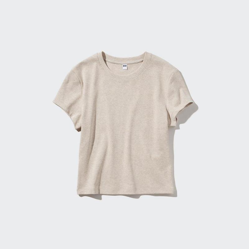 Uniqlo Mini Women T-Shirts Natural  US |  WYDM-71583