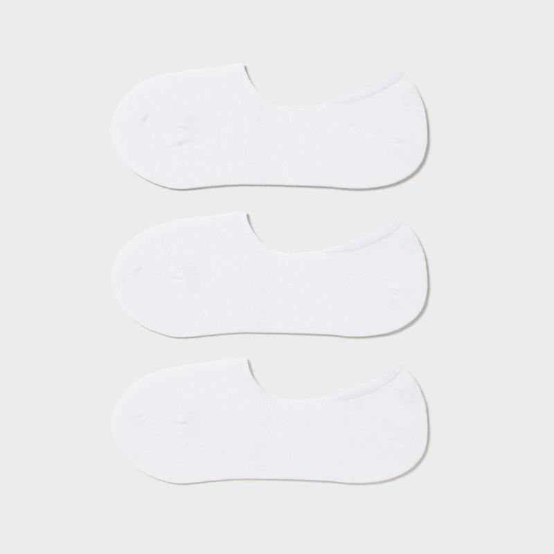 Uniqlo No-Show (3 Pairs) Women Socks Tights White  US |  VOCF-83057