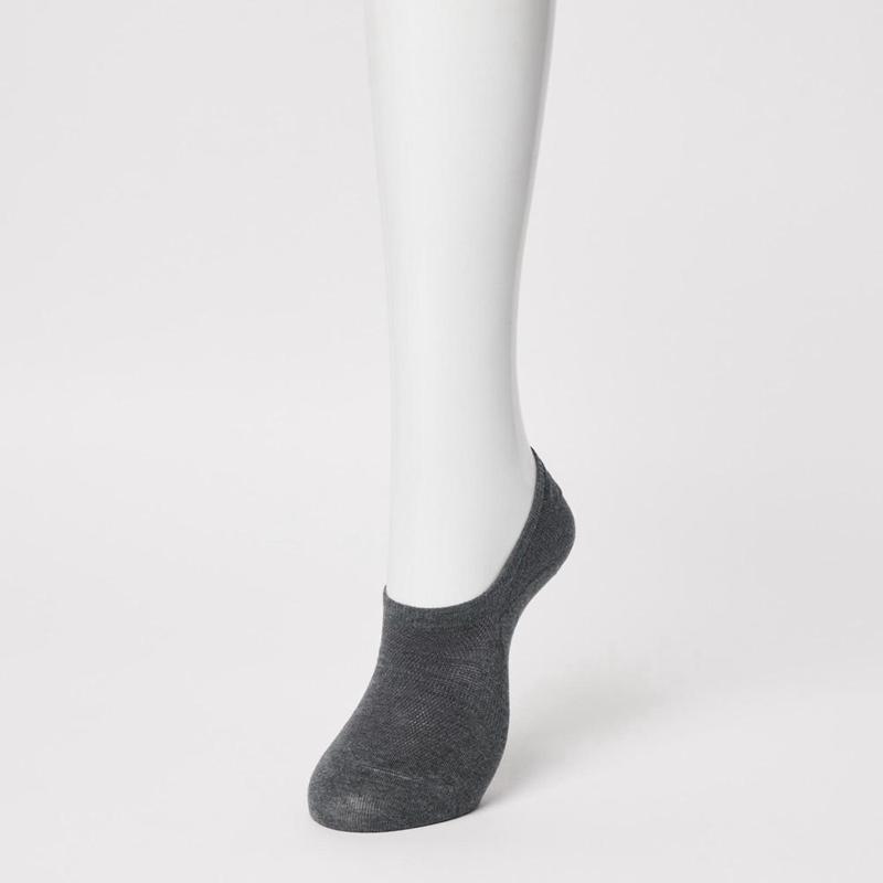 Uniqlo No-Show (Mesh, 3 Pairs) Women Socks Tights Dark Grey  US |  WJEA-56298