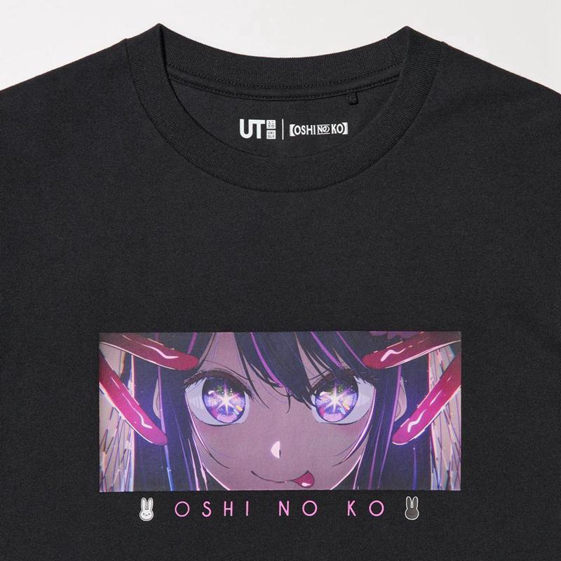 Uniqlo Oshi No Ko UT Graphic Kids' T-Shirt Black  US |  PRBU-76850