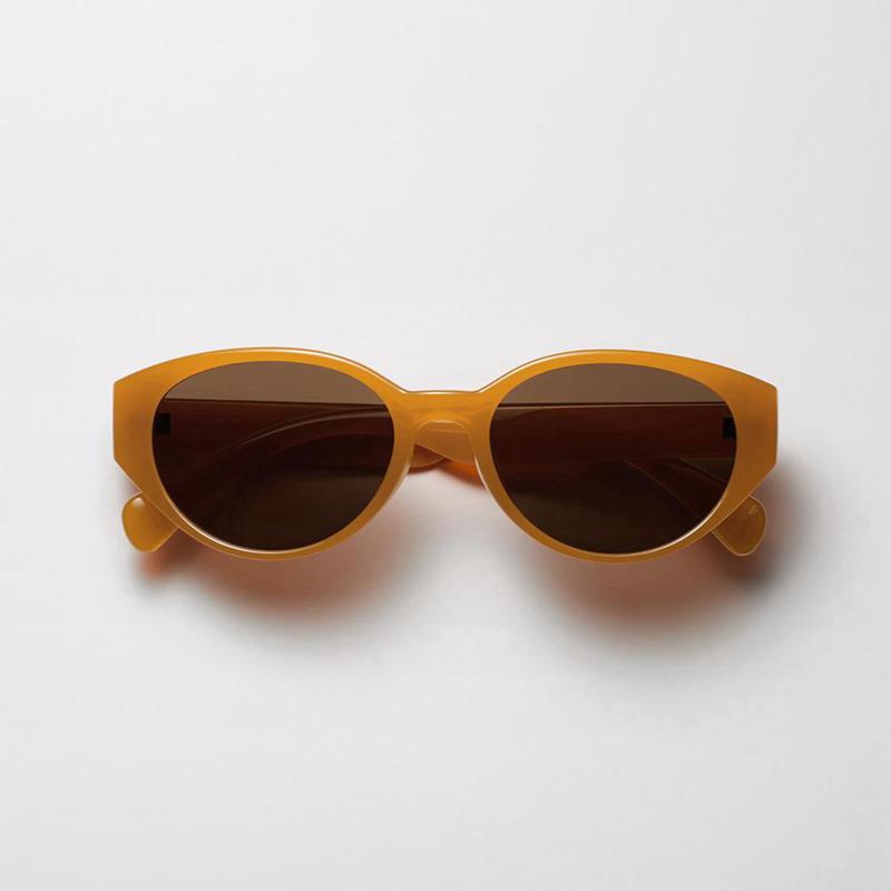 Uniqlo Oval Cat Men Sunglasses Brown  US |  IJDL-45718