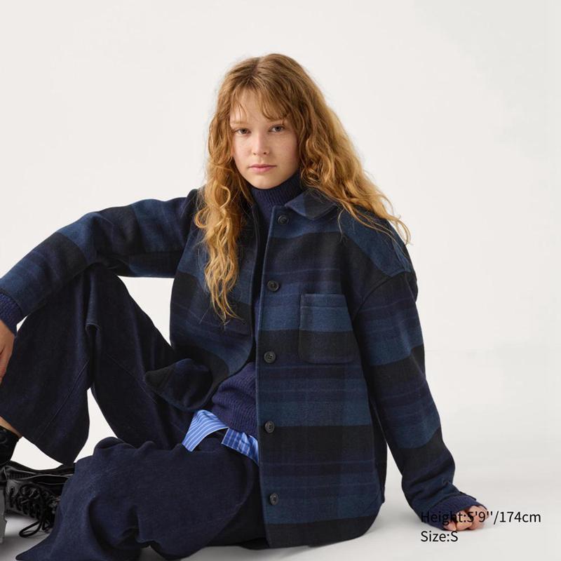 Uniqlo Oversized Short Women Jackets Blue  US |  WOPX-78015