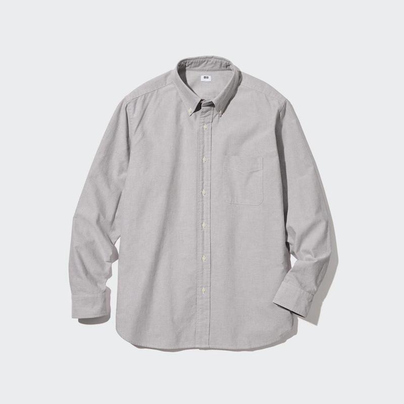 Uniqlo Oxford Men Shirts Blue  US |  LSJF-53180