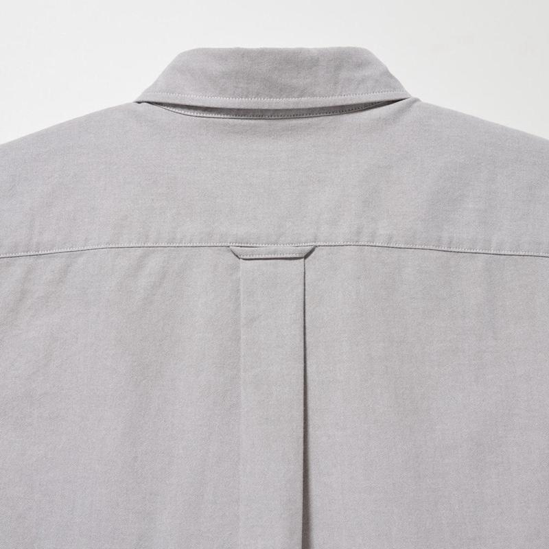 Uniqlo Oxford Men Shirts Grey  US |  DNRY-62539