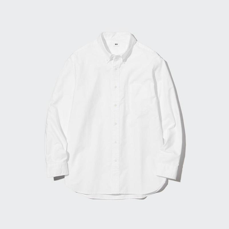 Uniqlo Oxford Men Shirts Off White  US |  YXTH-20785