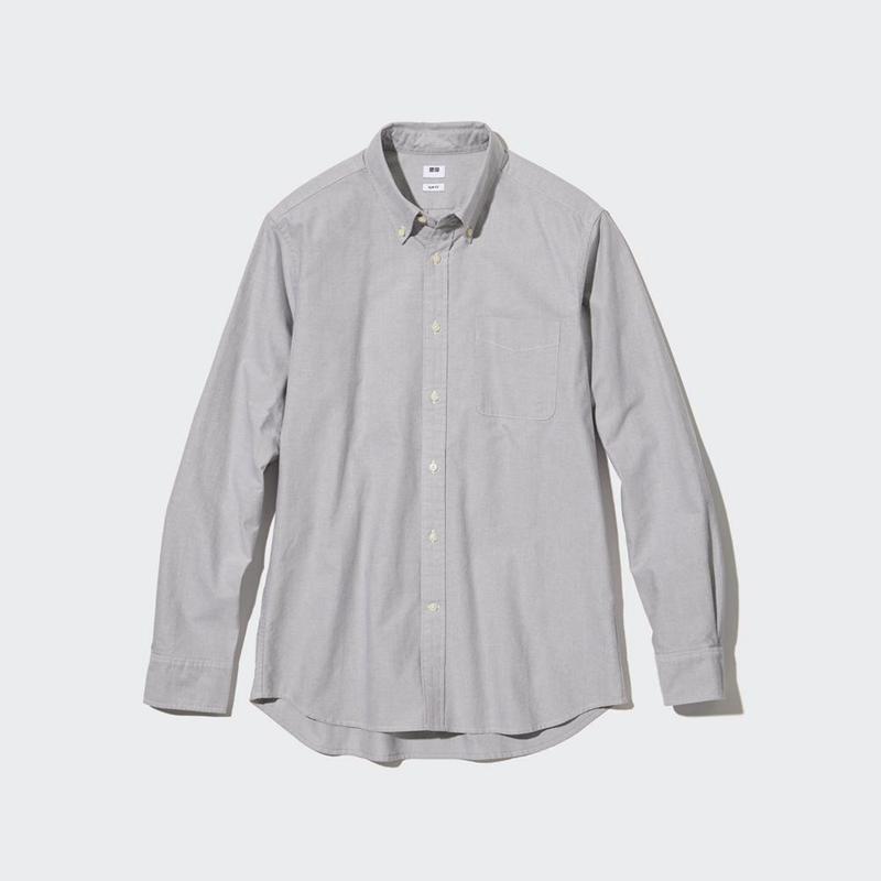 Uniqlo Oxford (Slim Fit) Men Shirts Blue  US |  VHLX-71539