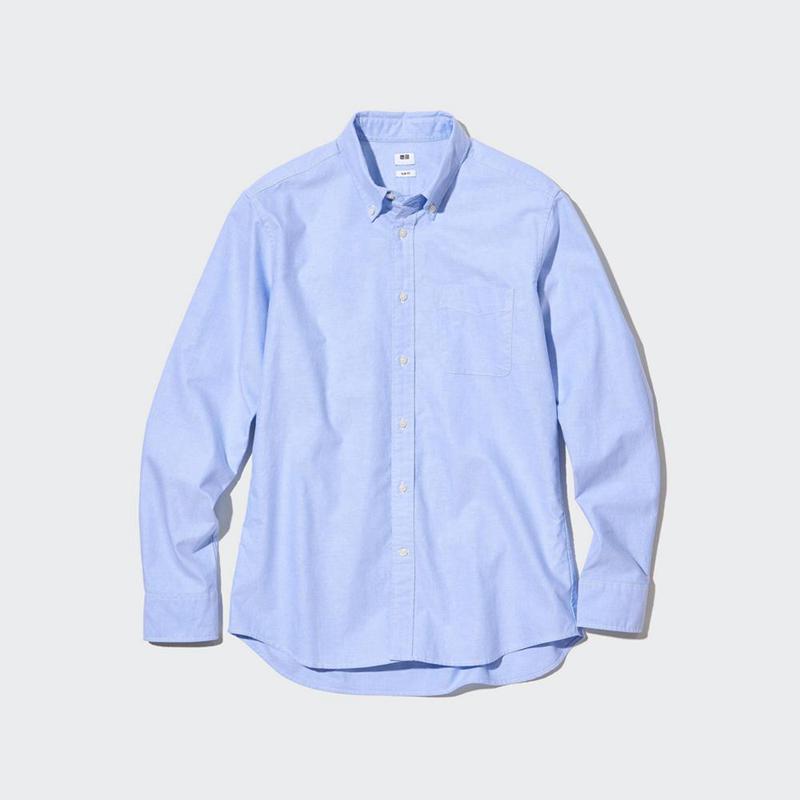 Uniqlo Oxford (Slim Fit) Men Shirts Blue  US |  VHLX-71539