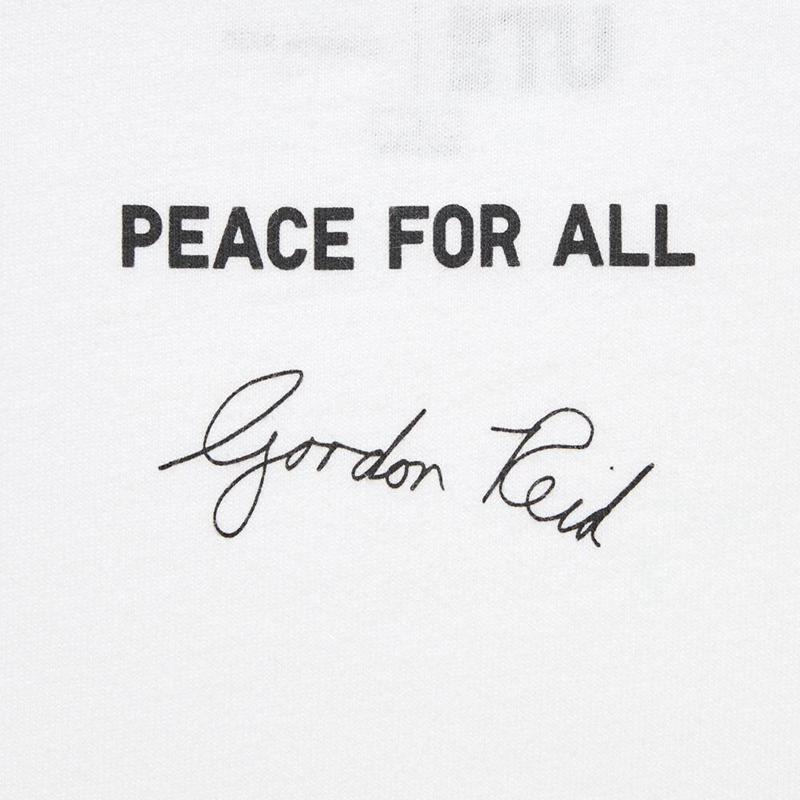 Uniqlo PEACE FOR ALL Graphic (Gordon Reid) Men T-Shirt White  US |  BKVQ-39746