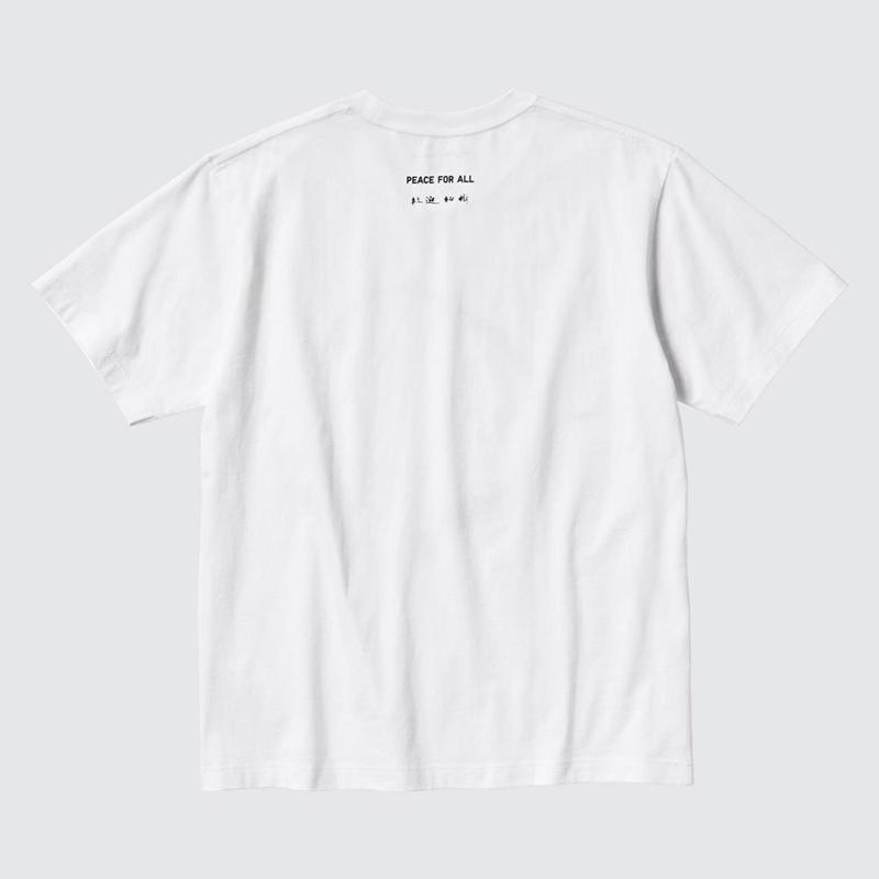 Uniqlo PEACE FOR ALL Graphic (Hakuju Kuiseko) Women T-Shirts White  US |  YOGR-74819