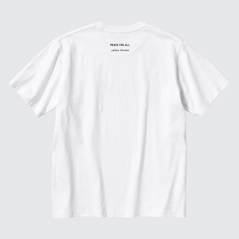 Uniqlo PEACE FOR ALL Graphic (Jason Polan) Women T-Shirts White  US |  YPDU-46820