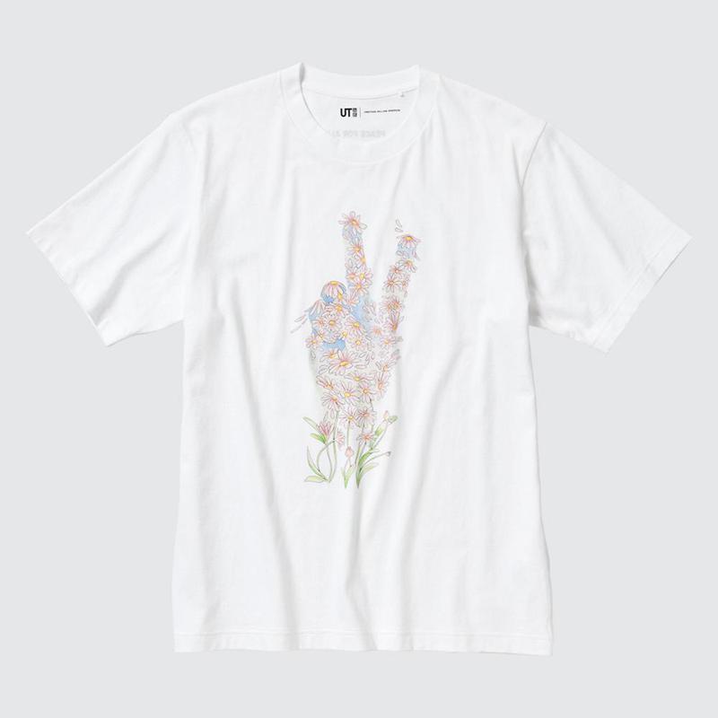 Uniqlo PEACE FOR ALL Graphic (Jonathan Anderson) Men T-Shirt White  US |  WCNH-02548