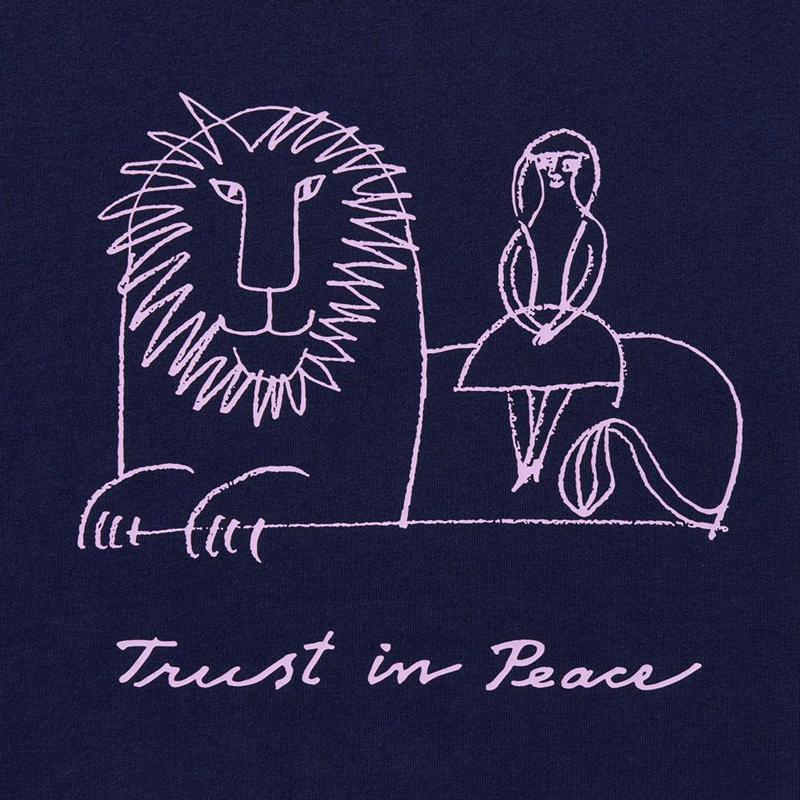 Uniqlo PEACE FOR ALL Graphic (Lisa Larson) Men T-Shirt Navy  US |  ZSYR-79401