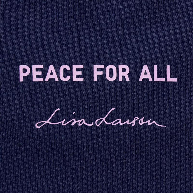 Uniqlo PEACE FOR ALL Graphic (Lisa Larson) Men T-Shirt Navy  US |  ZSYR-79401