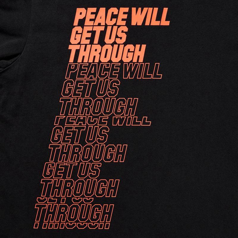 Uniqlo PEACE FOR ALL Graphic (Shingo Kunieda) Men T-Shirt Black  US |  GAUQ-47208