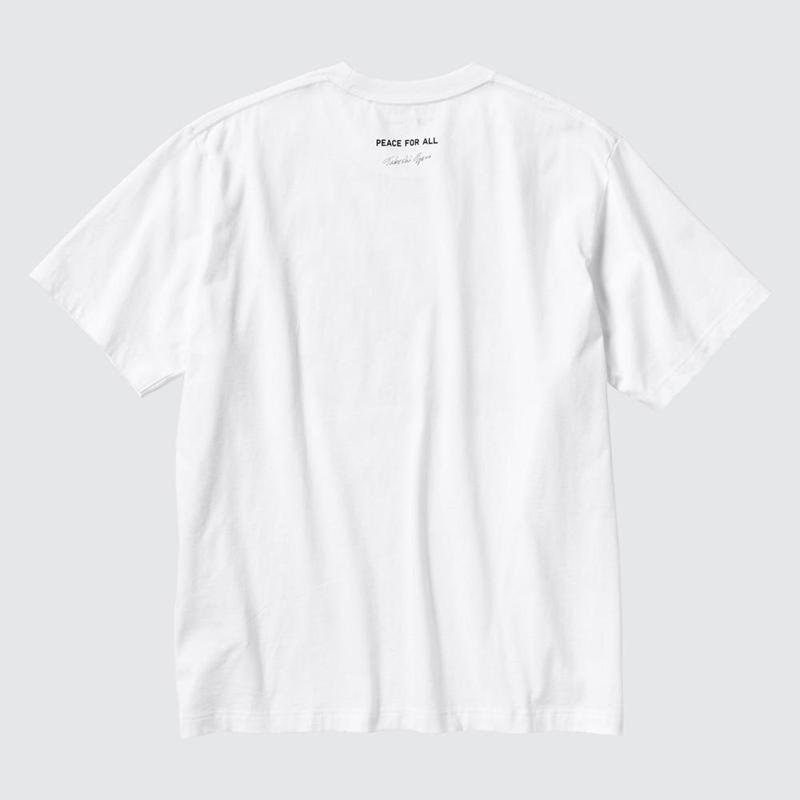 Uniqlo PEACE FOR ALL Graphic (Takeshi Yoro) Women T-Shirts White  US |  DPRO-36587