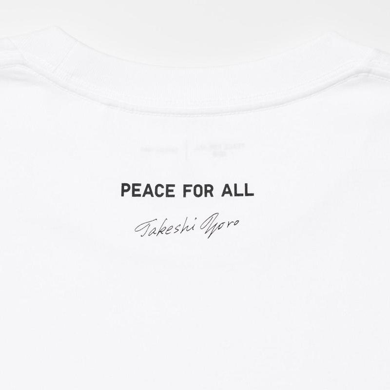 Uniqlo PEACE FOR ALL Graphic (Takeshi Yoro) Women T-Shirts White  US |  DPRO-36587