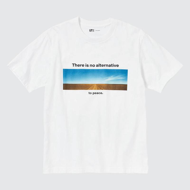 Uniqlo PEACE FOR ALL Graphic (Wim Wenders) Men T-Shirt White  US |  HGFT-71496