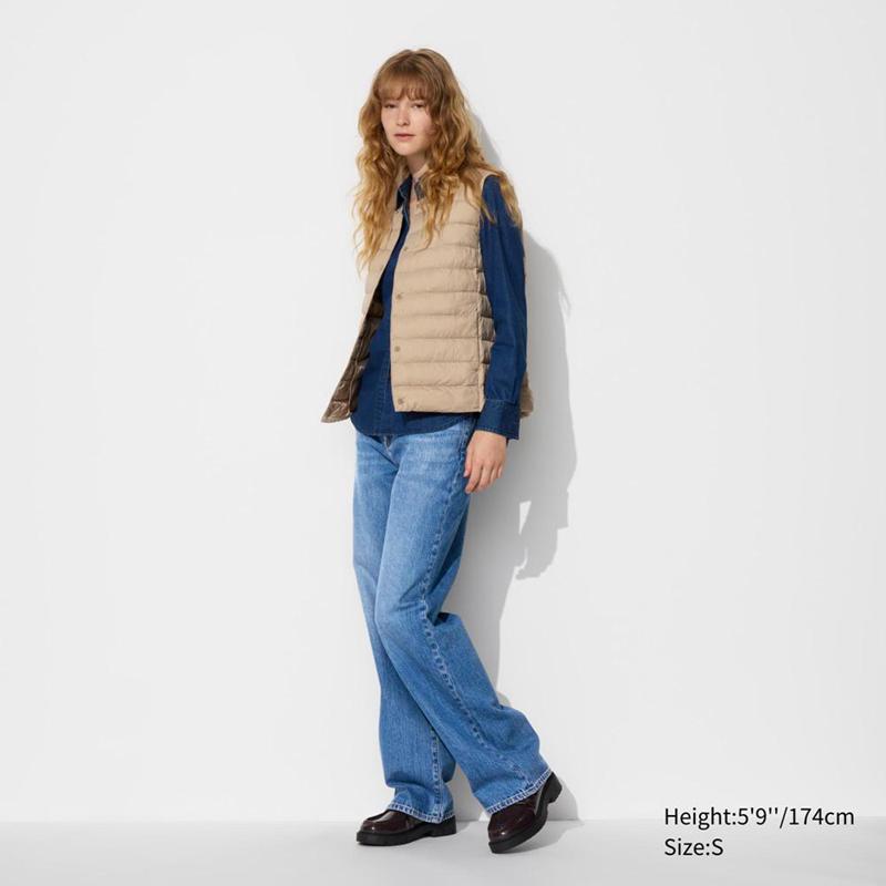 Uniqlo PUFFERTECH Compact Women Vest Beige  US |  LQZR-59471