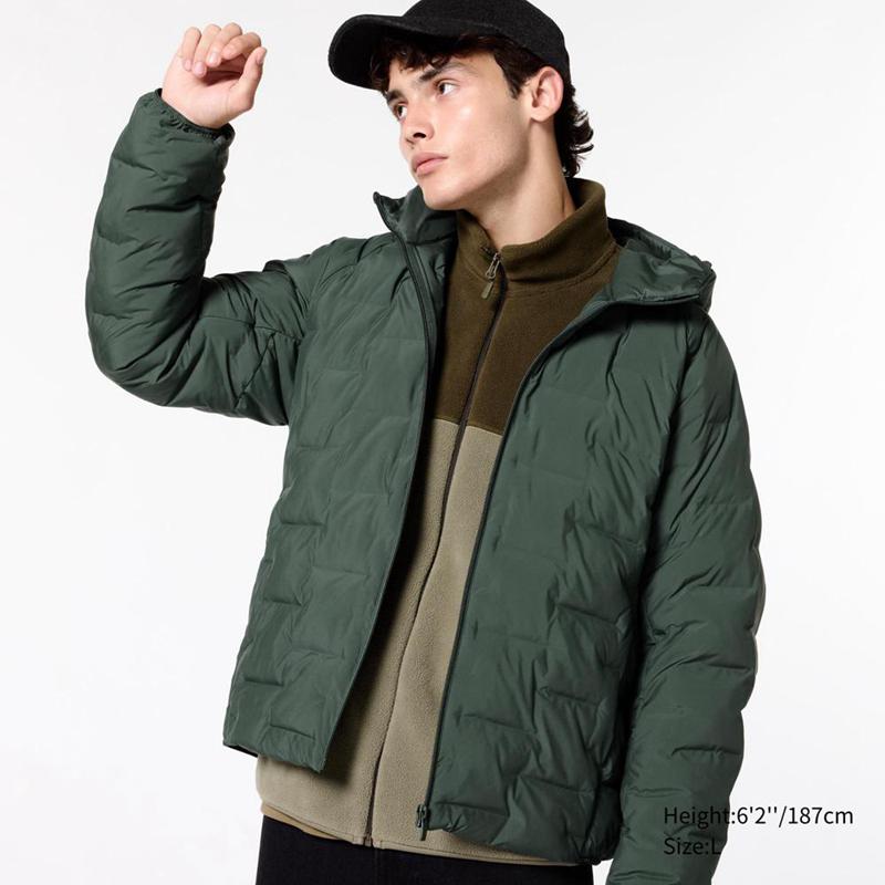 Uniqlo PUFFERTECH Men Parka Dark Green  US |  EAXM-81532