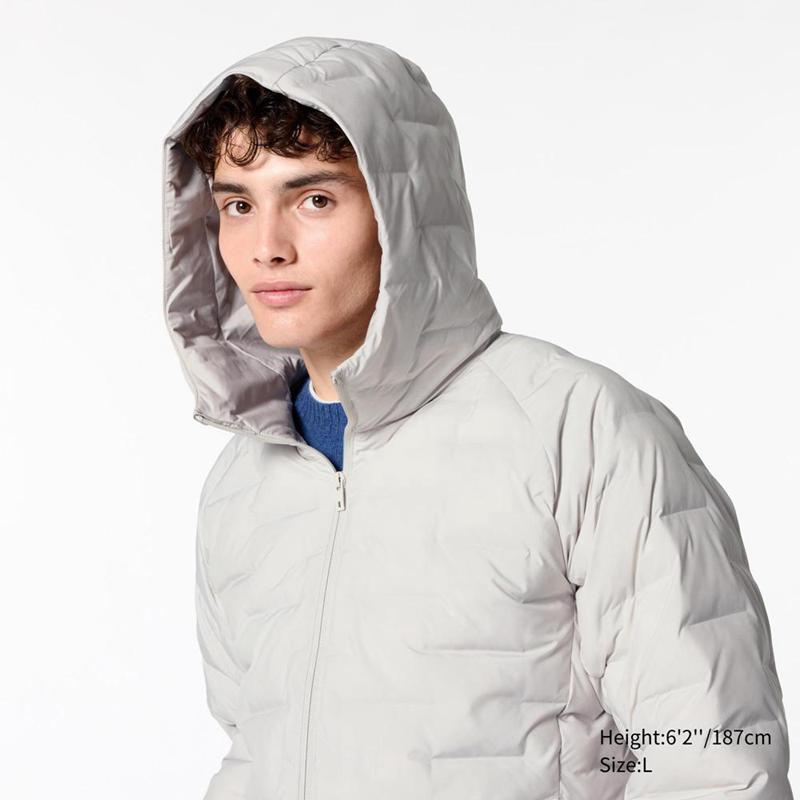 Uniqlo PUFFERTECH Men Parka Off White  US |  XEQG-56182