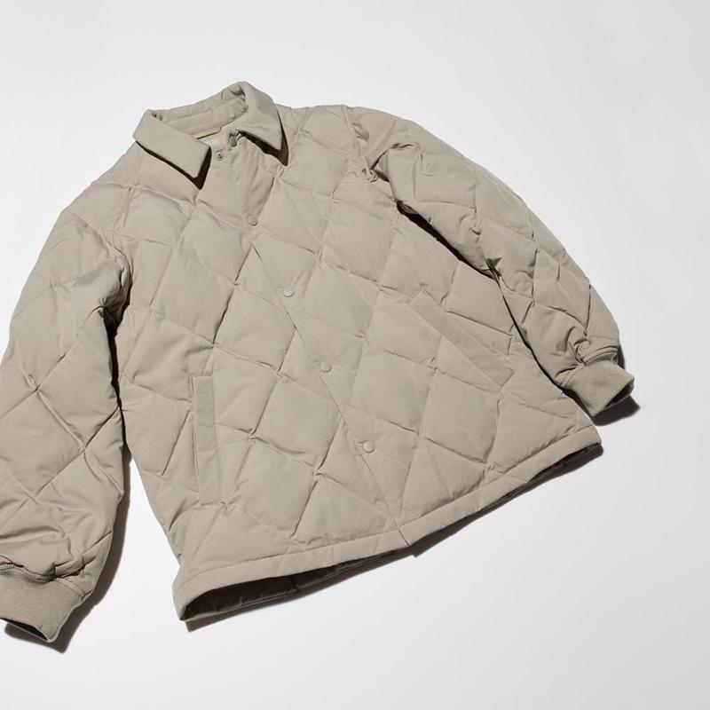 Uniqlo PUFFERTECH Quilted Men Jackets Beige  US |  UNBX-96720