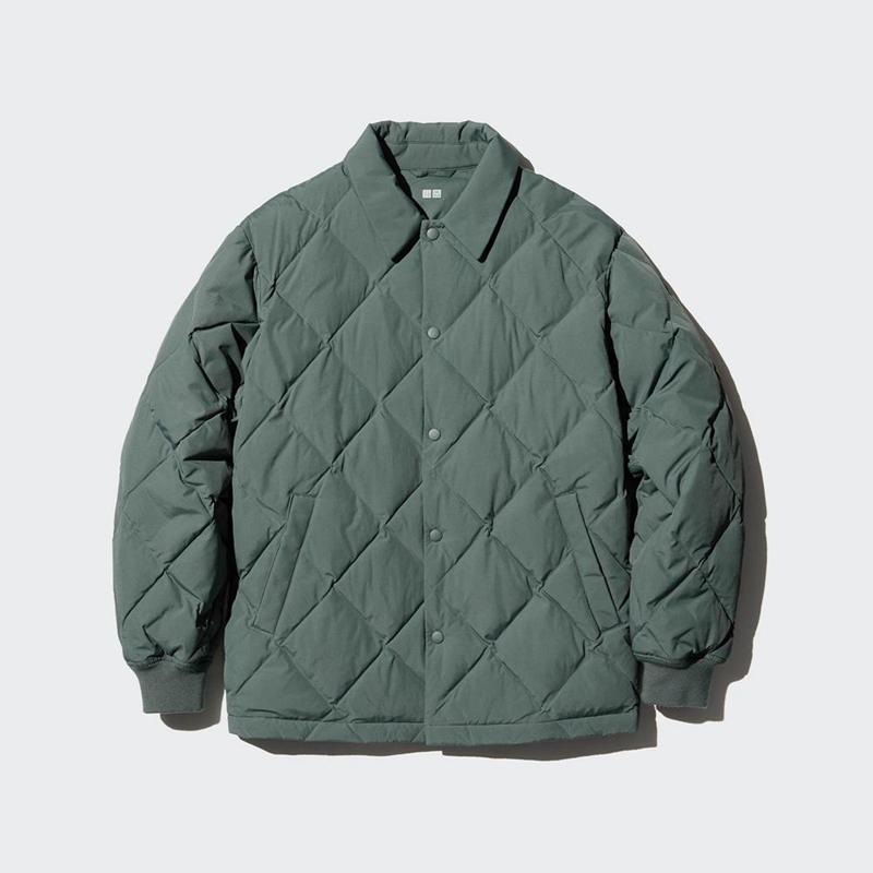 Uniqlo PUFFERTECH Quilted Men Jackets Green  US |  NLIV-87104