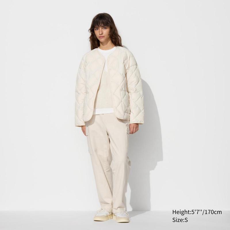 Uniqlo PUFFERTECH Relaxed Women Jackets Beige  US |  OUBZ-18705