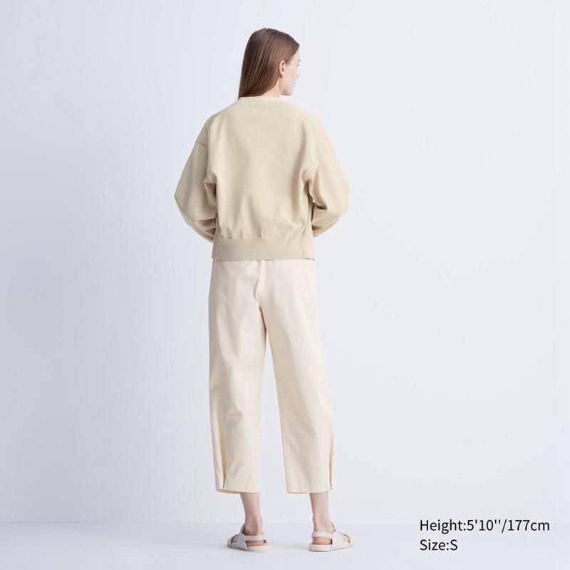 Uniqlo Parachute Cropped (Long) Women Trousers Yellow  US |  ISVZ-72145