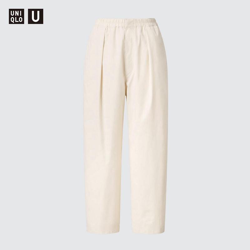 Uniqlo Parachute Cropped Women Trousers Black  US |  CQBJ-59372