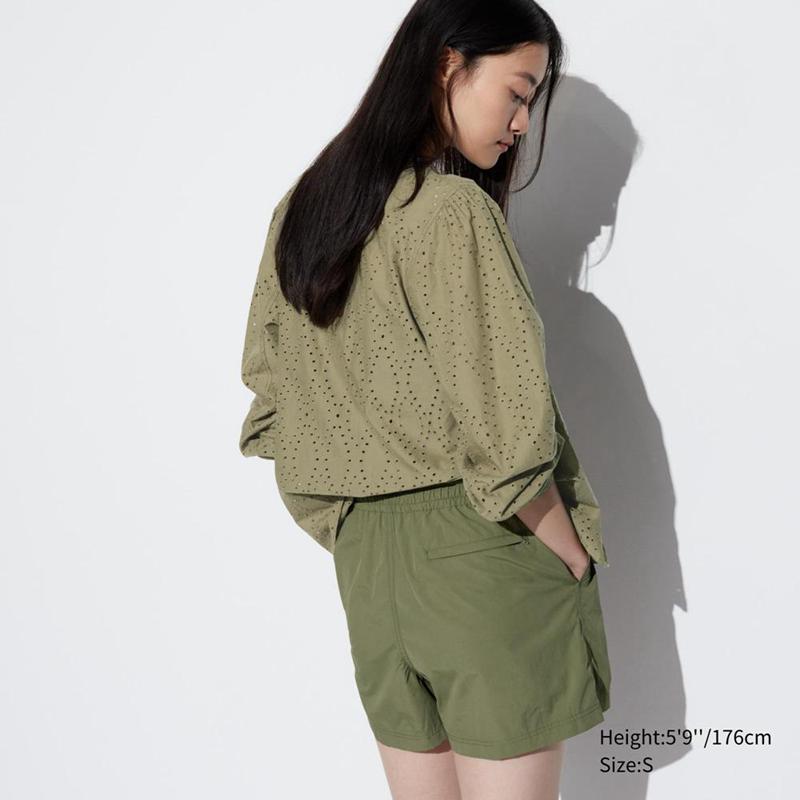 Uniqlo Parachute Women Shorts Natural  US |  BKGH-23419