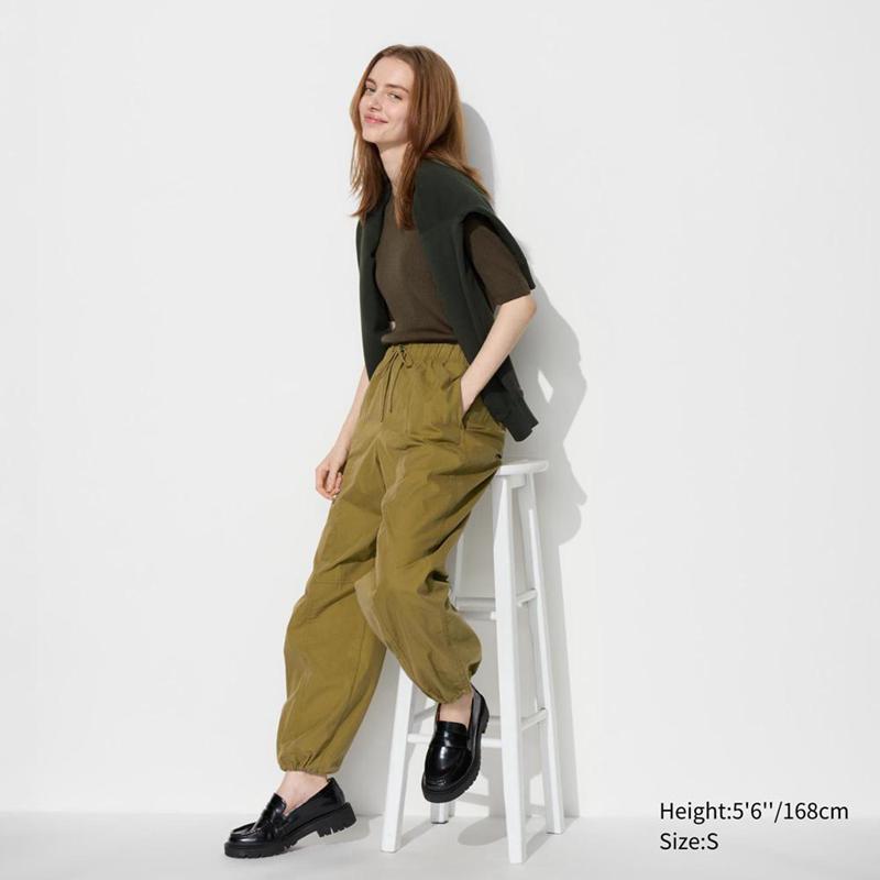 Uniqlo Parachute Women Trousers Mustard  US |  BDKR-02643