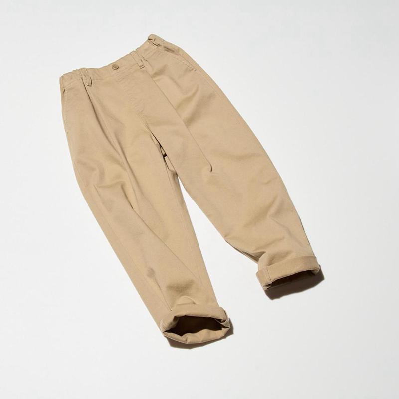 Uniqlo Pleated Wide Kids' Trousers Beige  US |  LATM-89354