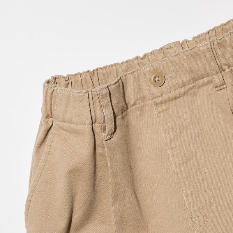 Uniqlo Pleated Wide Kids' Trousers Beige  US |  LATM-89354