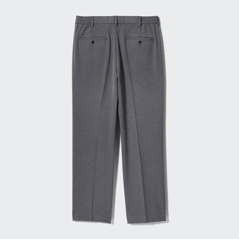 Uniqlo Pleated Wide Men Trousers Black  US |  YABX-64308