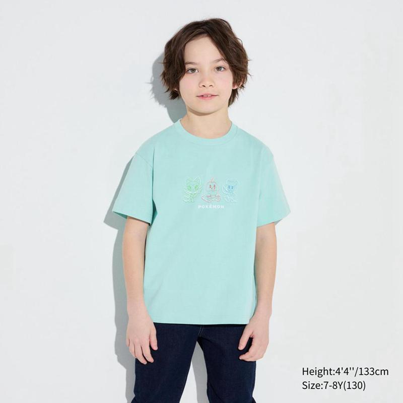 Uniqlo Pokémon: A New Adventure UT Graphic Kids' T-Shirt Green  US |  YIBE-37961