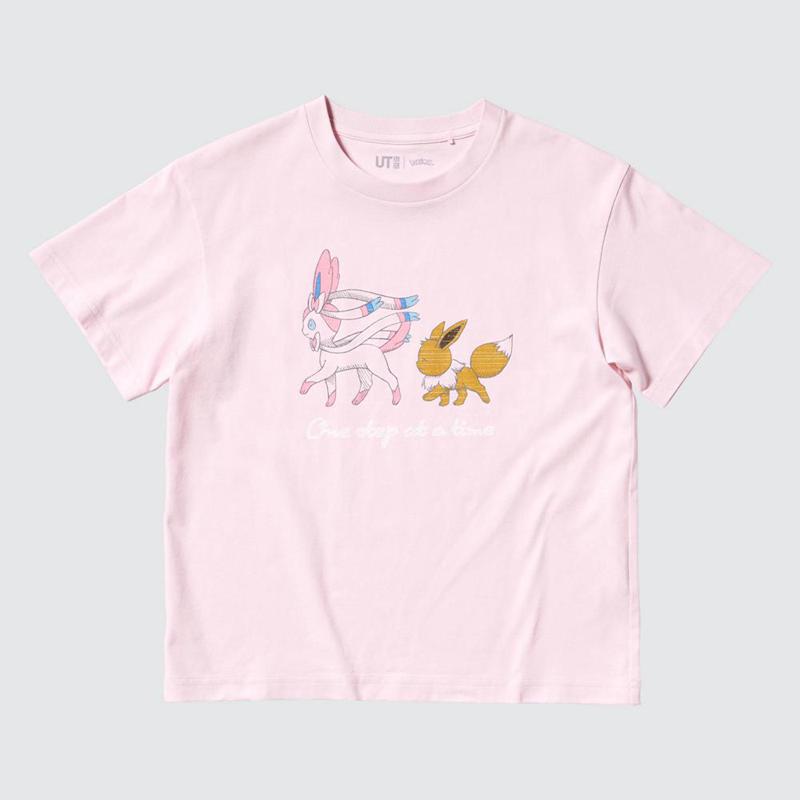 Uniqlo Pokémon Sketch UT Graphic Kids' T-Shirt Pink  US |  KYXW-84609