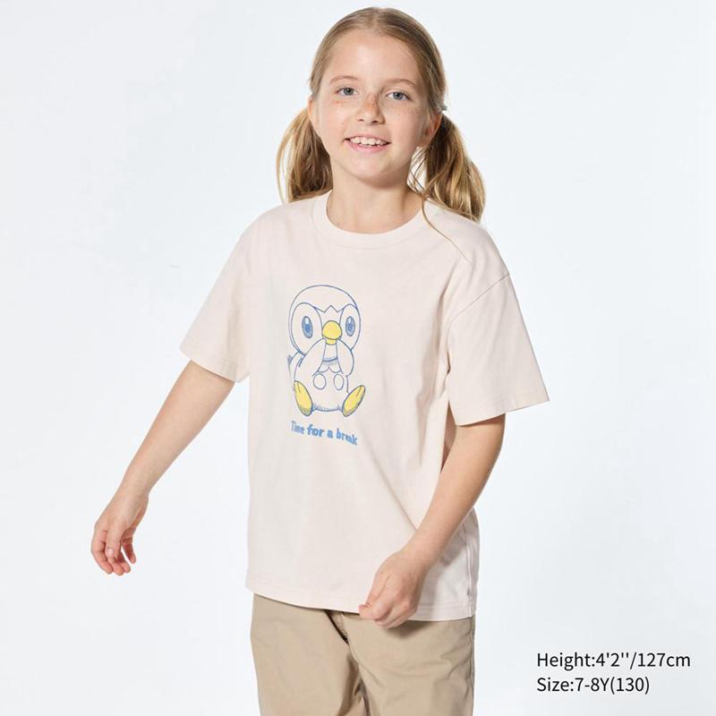 Uniqlo Pokémon Sketch UT Graphic Kids' T-Shirt Natural  US |  VEHF-47230