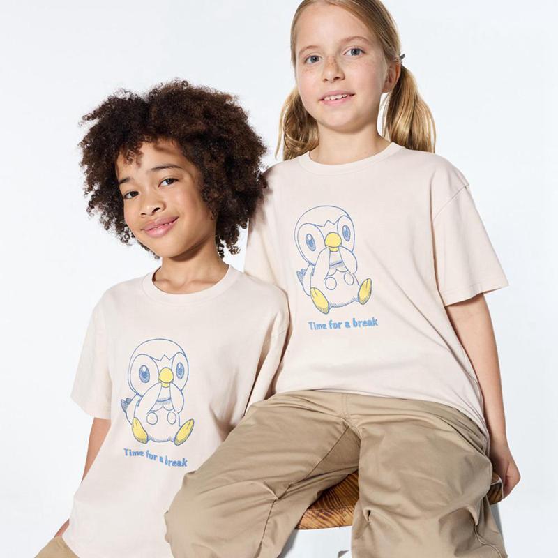 Uniqlo Pokémon Sketch UT Graphic Kids\' T-Shirt Natural  US |  VEHF-47230