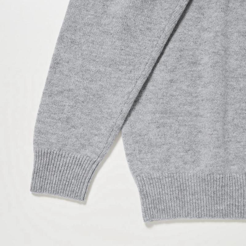 Uniqlo Premium Lambswool Men Jumper Grey  US |  HVCY-59631