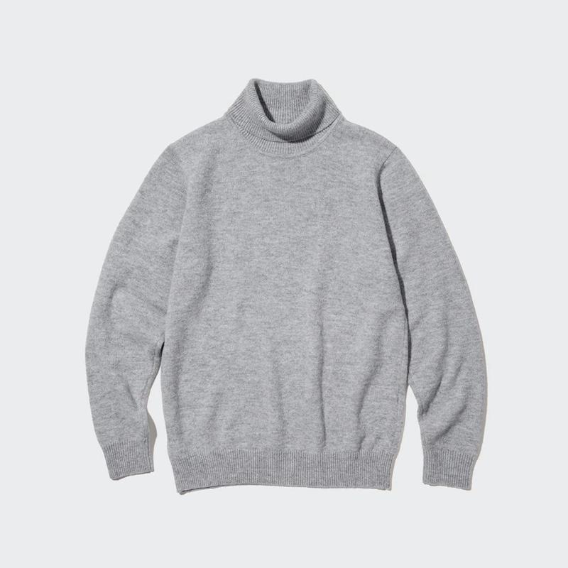 Uniqlo Premium Lambswool Men Jumper Grey  US |  HVCY-59631