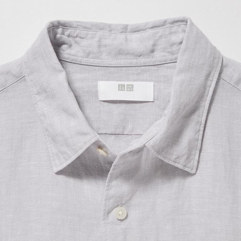 Uniqlo Premium Linen Men Shirts Beige  US |  RCUS-89276