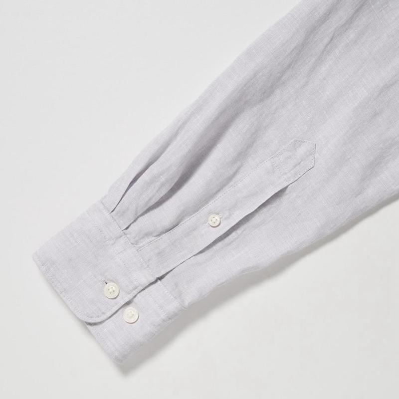 Uniqlo Premium Linen Men Shirts White  US |  FGBT-20536