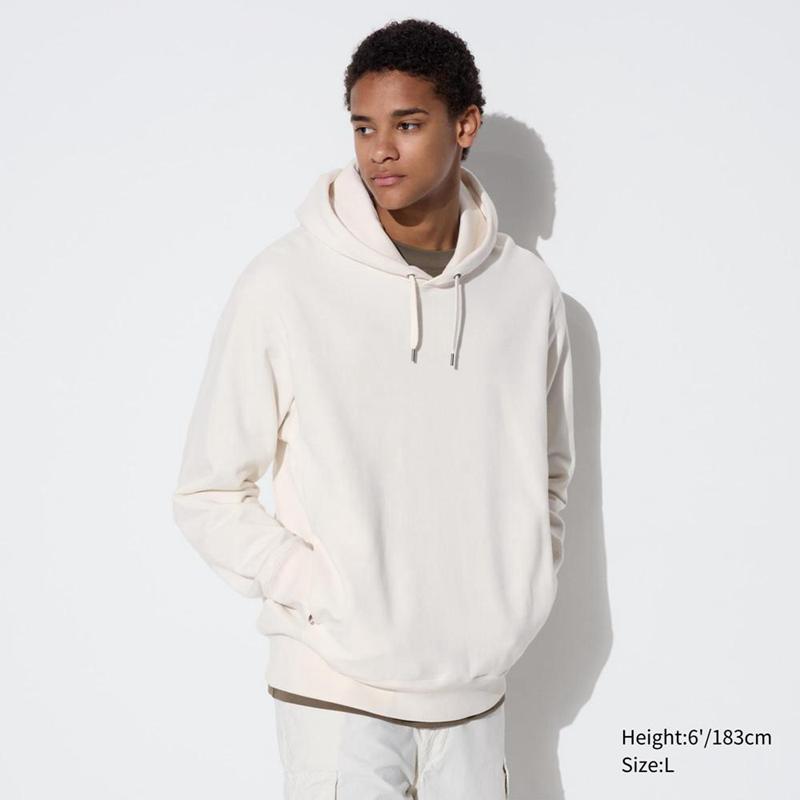 Uniqlo Pullover Men Hoodie Off White  US |  SMNT-12465