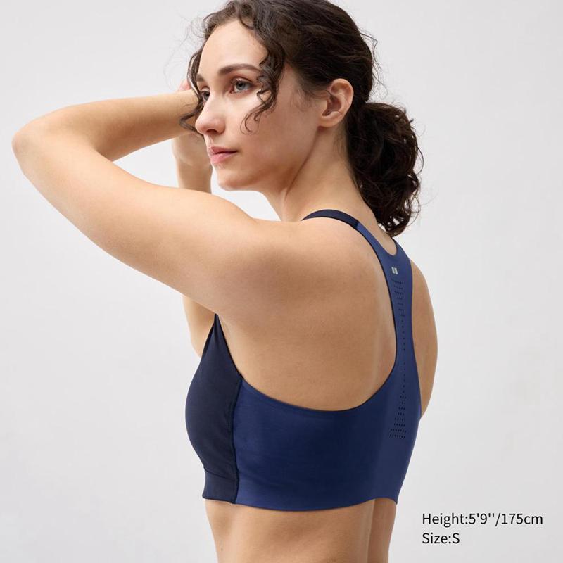 Uniqlo Racer Back Wireless Active Women Bras Navy  US |  KMWZ-40136