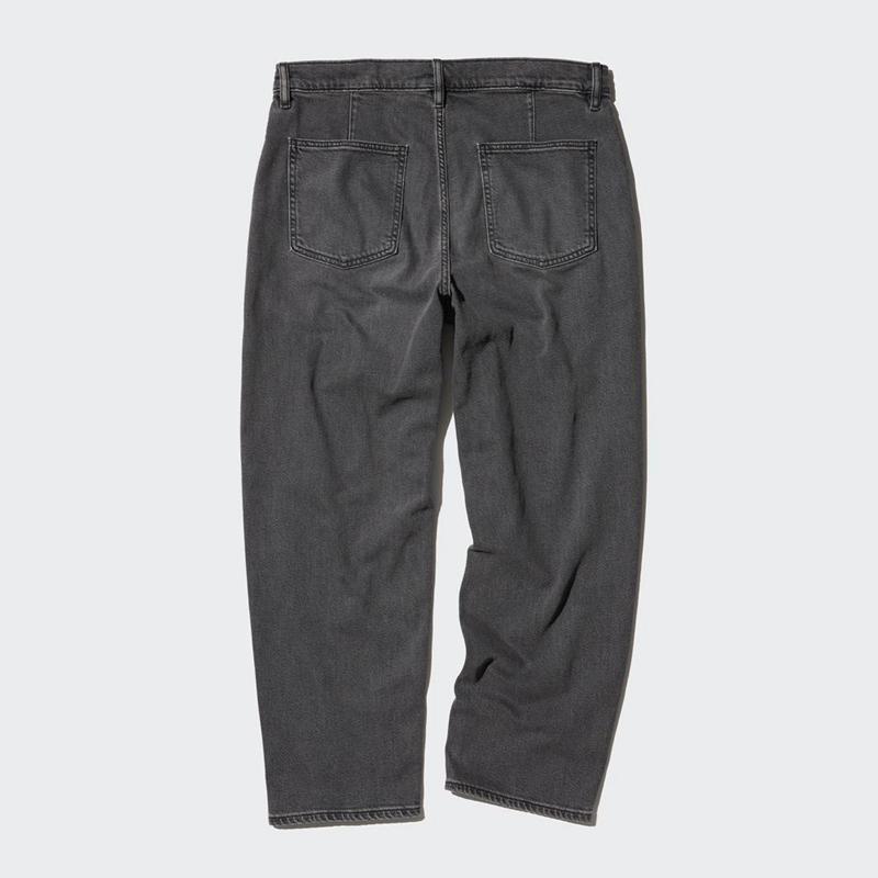 Uniqlo Relaxed Wide Ankle Men Jeans Grey  US |  XHAB-05683