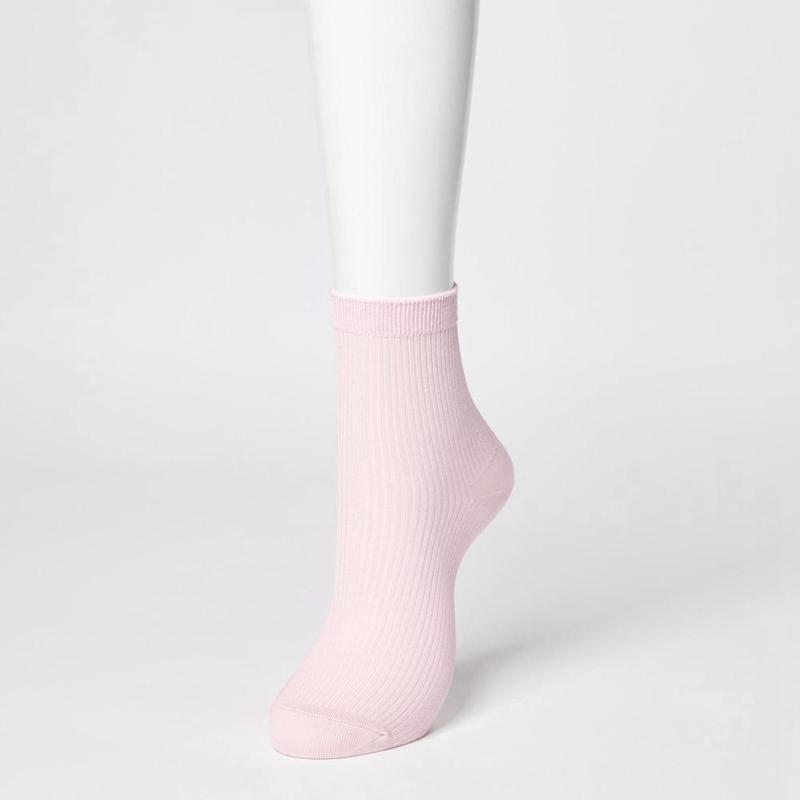 Uniqlo (Ribbed, 3 Pairs) Women Socks Tights Black  US |  SNGD-96502